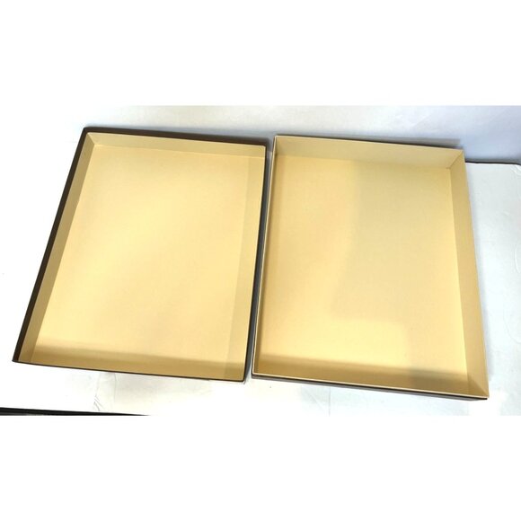 Louis Vuitton Empty Chocolate Brown Box Large 17W x 14D x 4.5H Storage Display - Picture 11 of 16